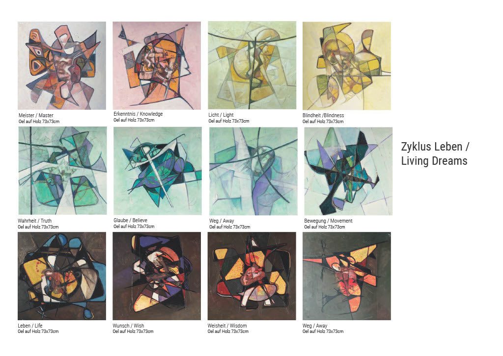 Gemäldeserie ZYKLUS LEBEN – 28 Ölgemälde
