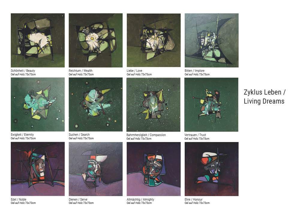 Gemäldeserie ZYKLUS LEBEN – 28 Ölgemälde